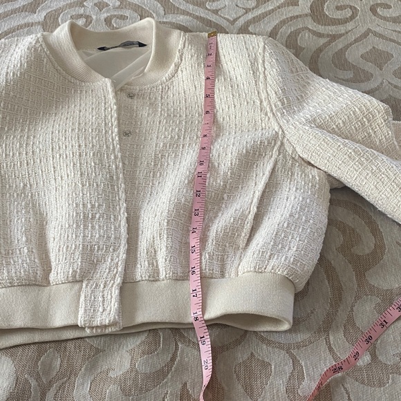 Zara Cream Bomber Jacket - Picture 5 of 9